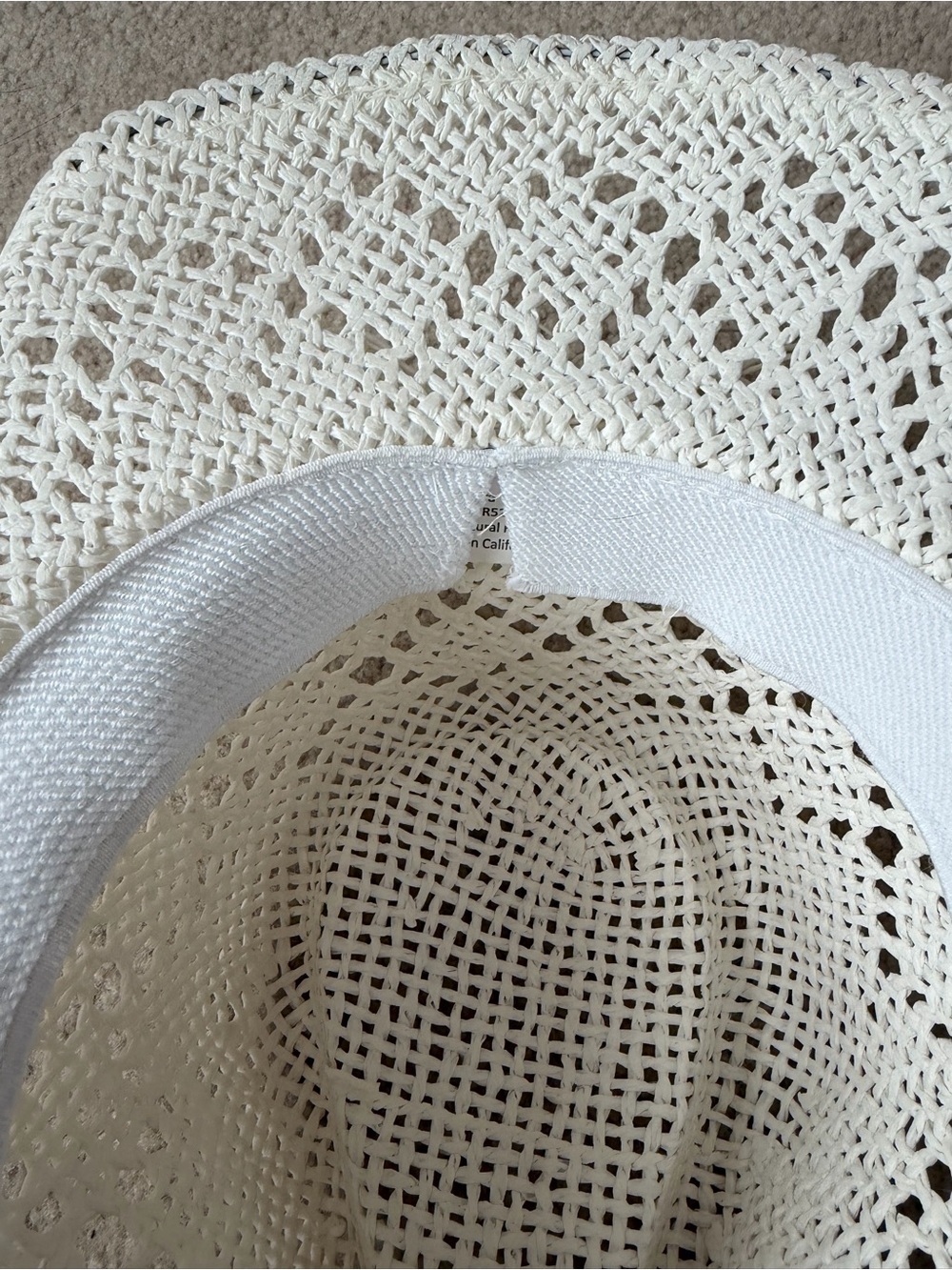 Amazon White Crochet Cowboy Hat with Beaded Band - Picture 6 of 6